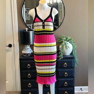 JOLIE & JOY Stretch Ribbed Stripe Dress Size 3X